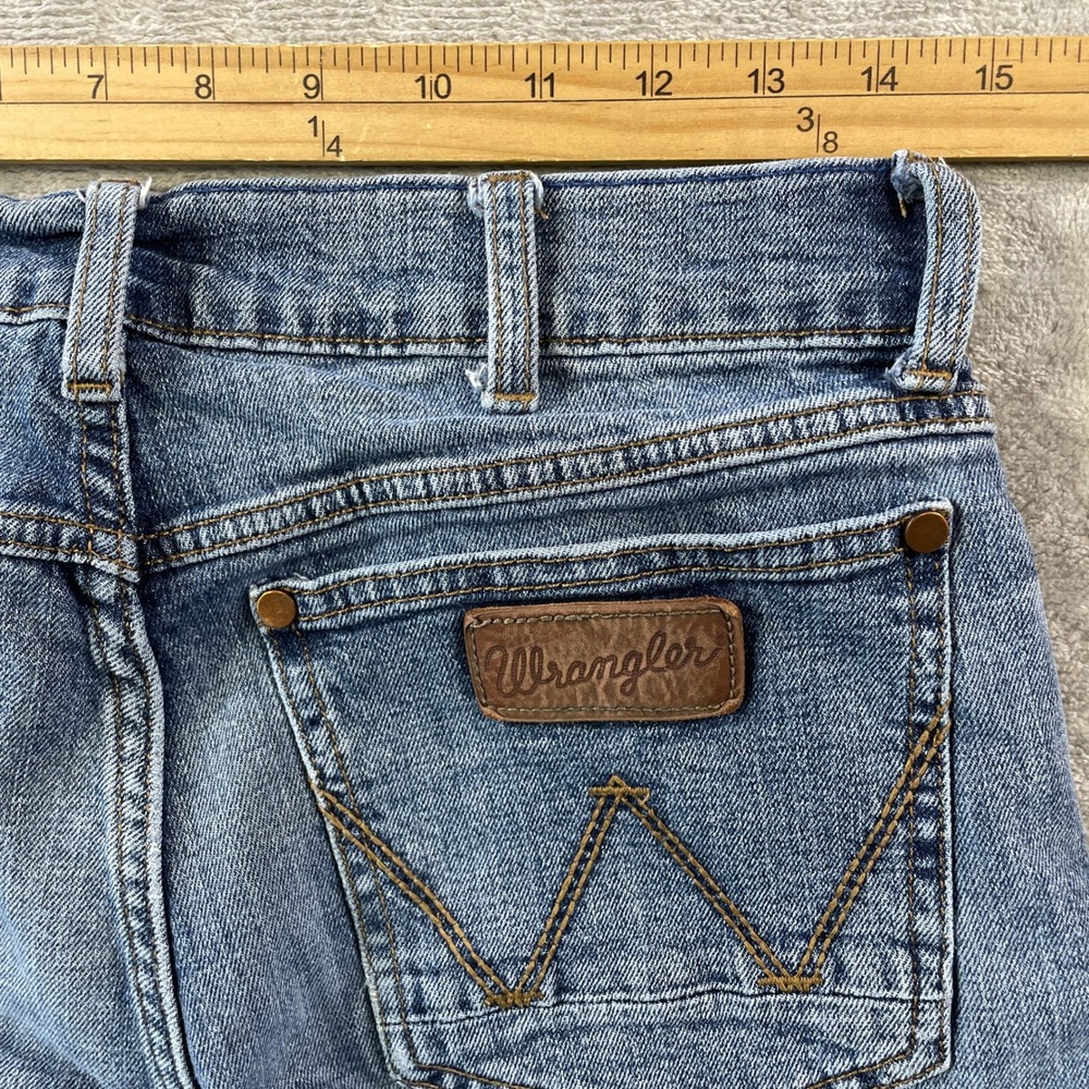 Wrangler Retro Slim Boot Jeans Mens 29x30 Blue Western Cowboy Festival Workwear - Picture 3 of 11